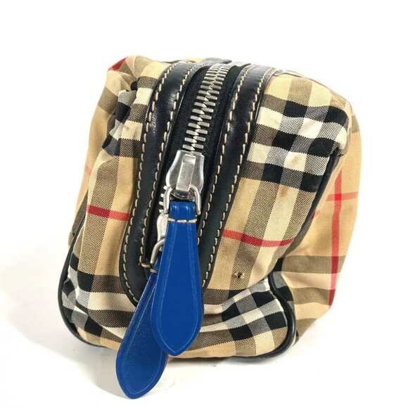 BURBERRY Pouch check Clutch bag with handle - Picture 3 of 15
